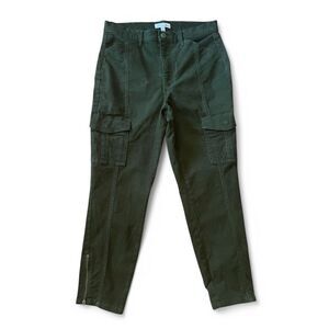 LOFT Outlet Army Green Sueded Women's High Rise Skinny Ankle Pants Size 10
